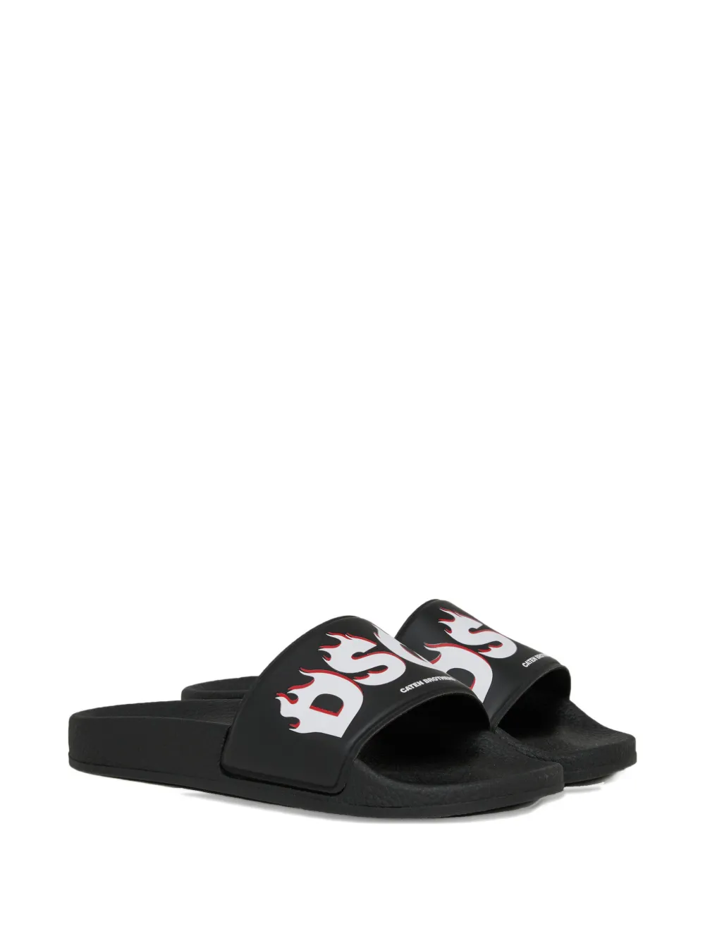 DSQUARED2 KIDS graphic-logo slides - Nero