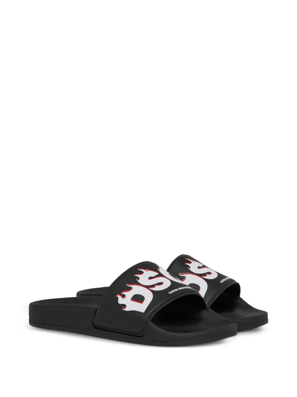 DSQUARED2 KIDS graphic-logo slides Zwart