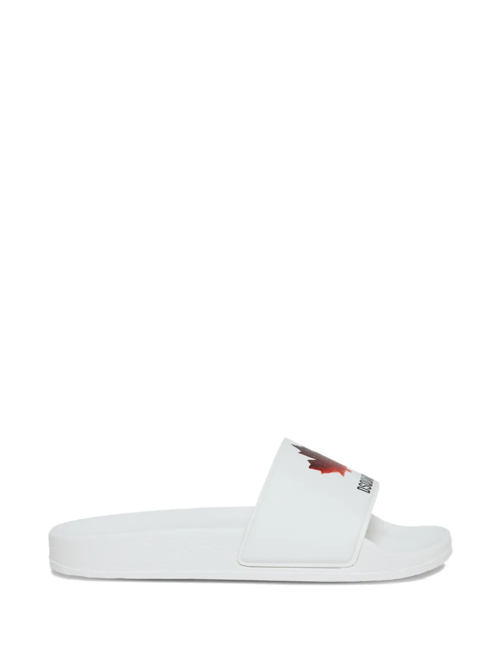 DSQUARED2 KIDS maple leaf slides Wit