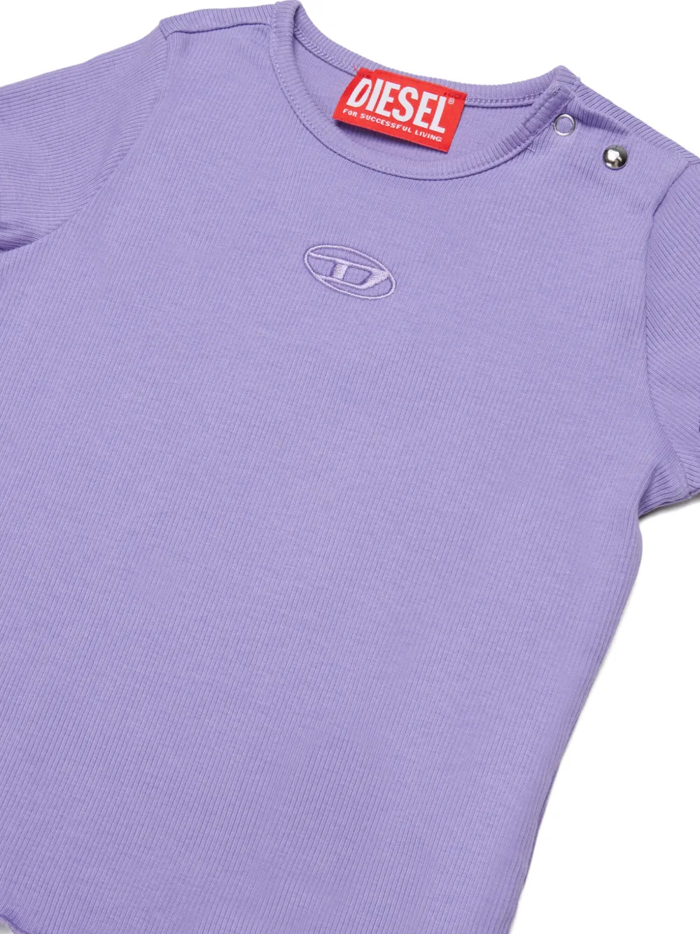  Diesel Kids Ruffled T-shirt And Shorts Set - Purple 