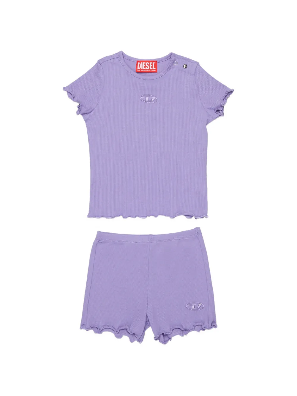 Diesel Kids ruffled T-shirt and shorts set - Viola