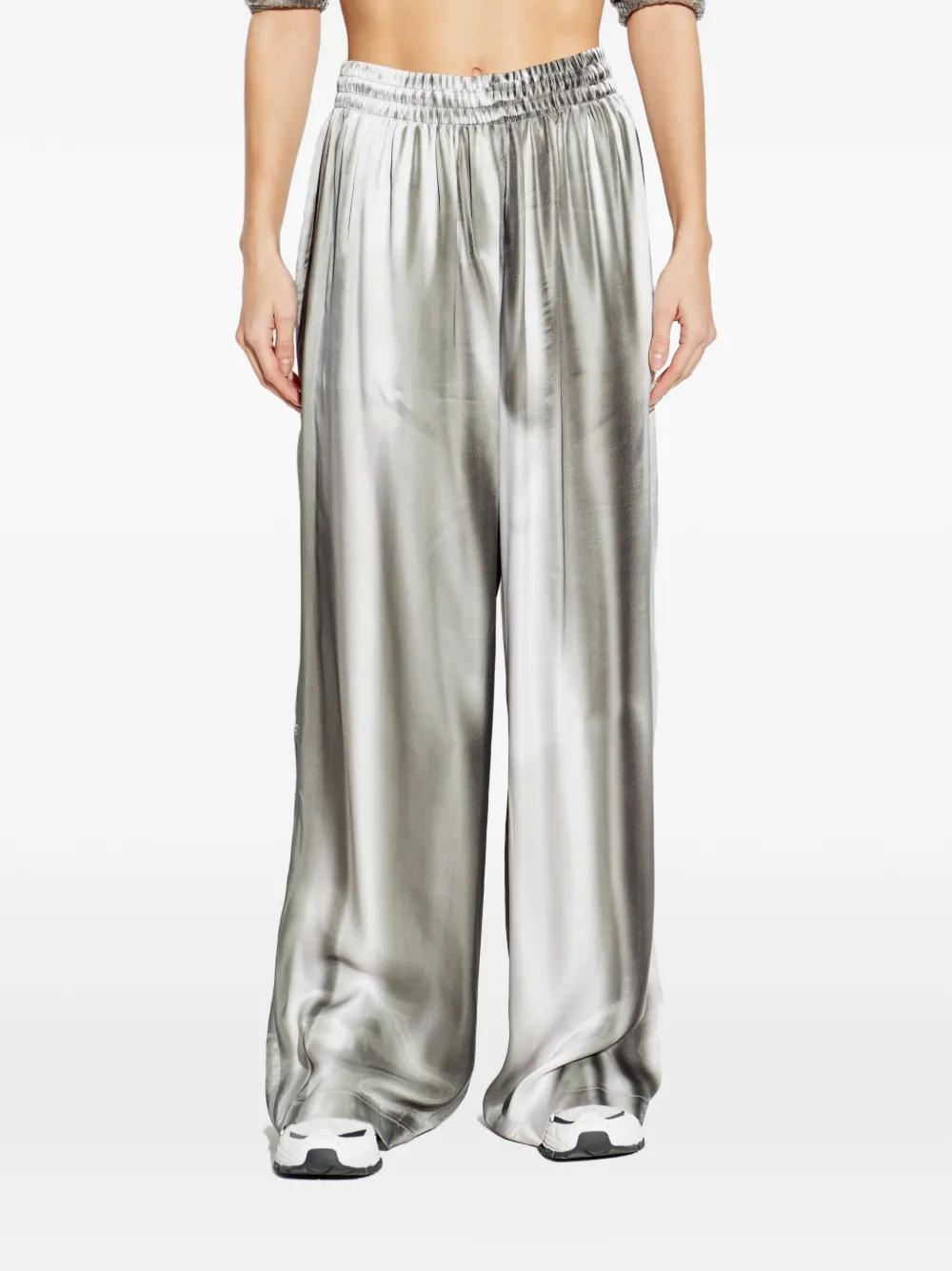 Diesel Pantalones Anchos Con Diseño Elástico - Gris 