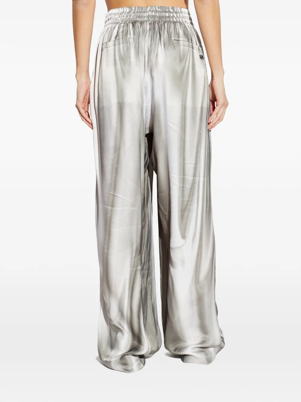 Diesel Broek met wijde pijpen Grijs