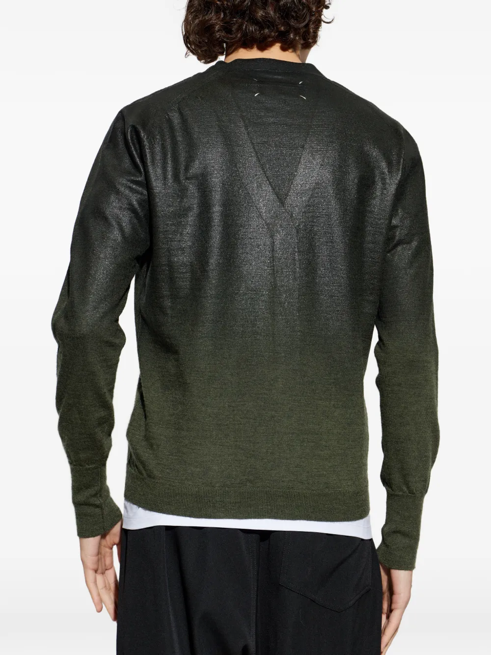 Maison Margiela Ribgebreid vest Groen