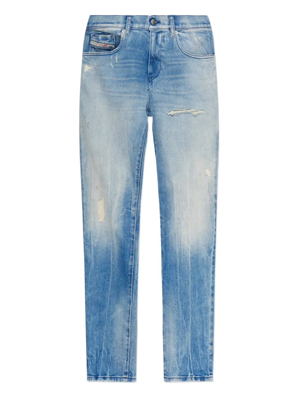 Diesel 2019 D-Strukt distressed-effect jeans - Blau