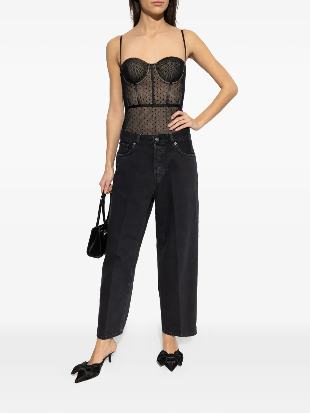 Haikure Betty buttoned jeans - Zwart