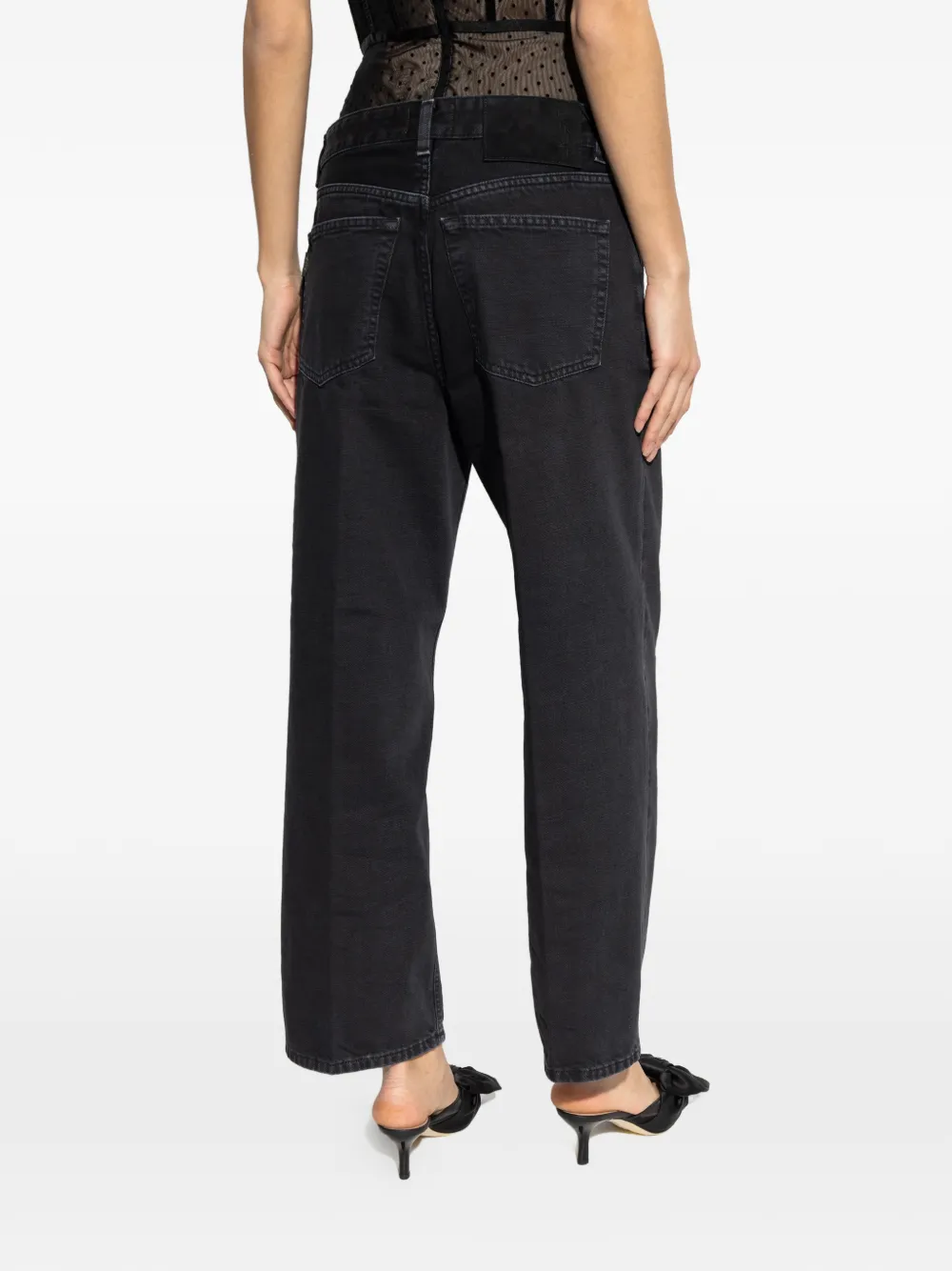 Haikure Betty jeans met knopen Zwart