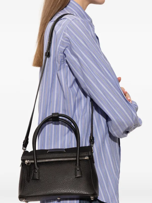 Maison MARGIELA 5AC マルジェラ Maison Margiela 5AC Leather Tote Bag | Black | FARFETCH RO