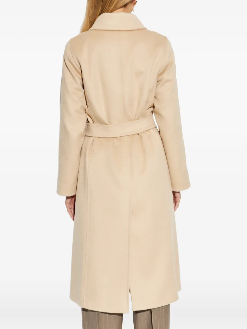 Max Mara Mantel met ceintuur Beige