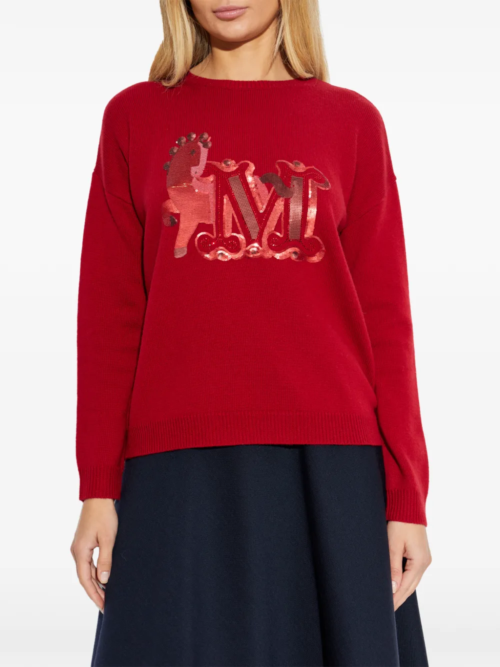 Sequin-Embellished Sweater