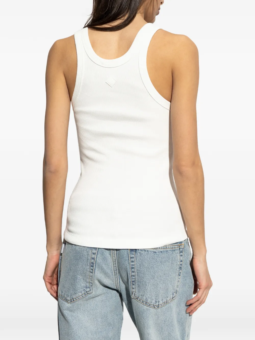 Haikure Geribbelde tanktop Wit