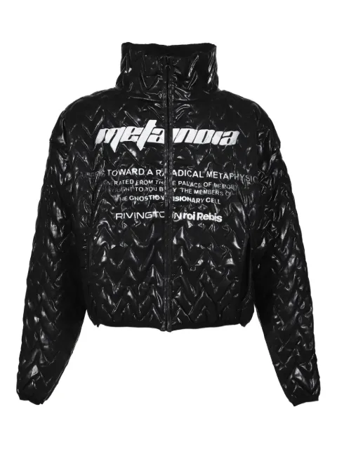 RRR123 quilted zip jacket