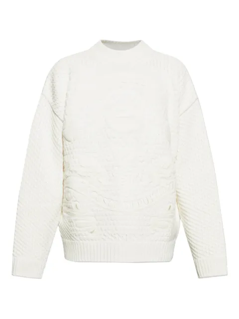 Lacoste embossed crew-neck sweater