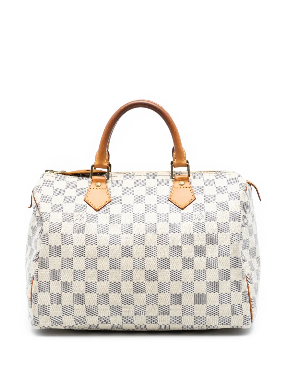 Louis Vuitton Pre-Owned Borsa Boston Speedy 30 in tela Damier Azur 2010 - Bianco