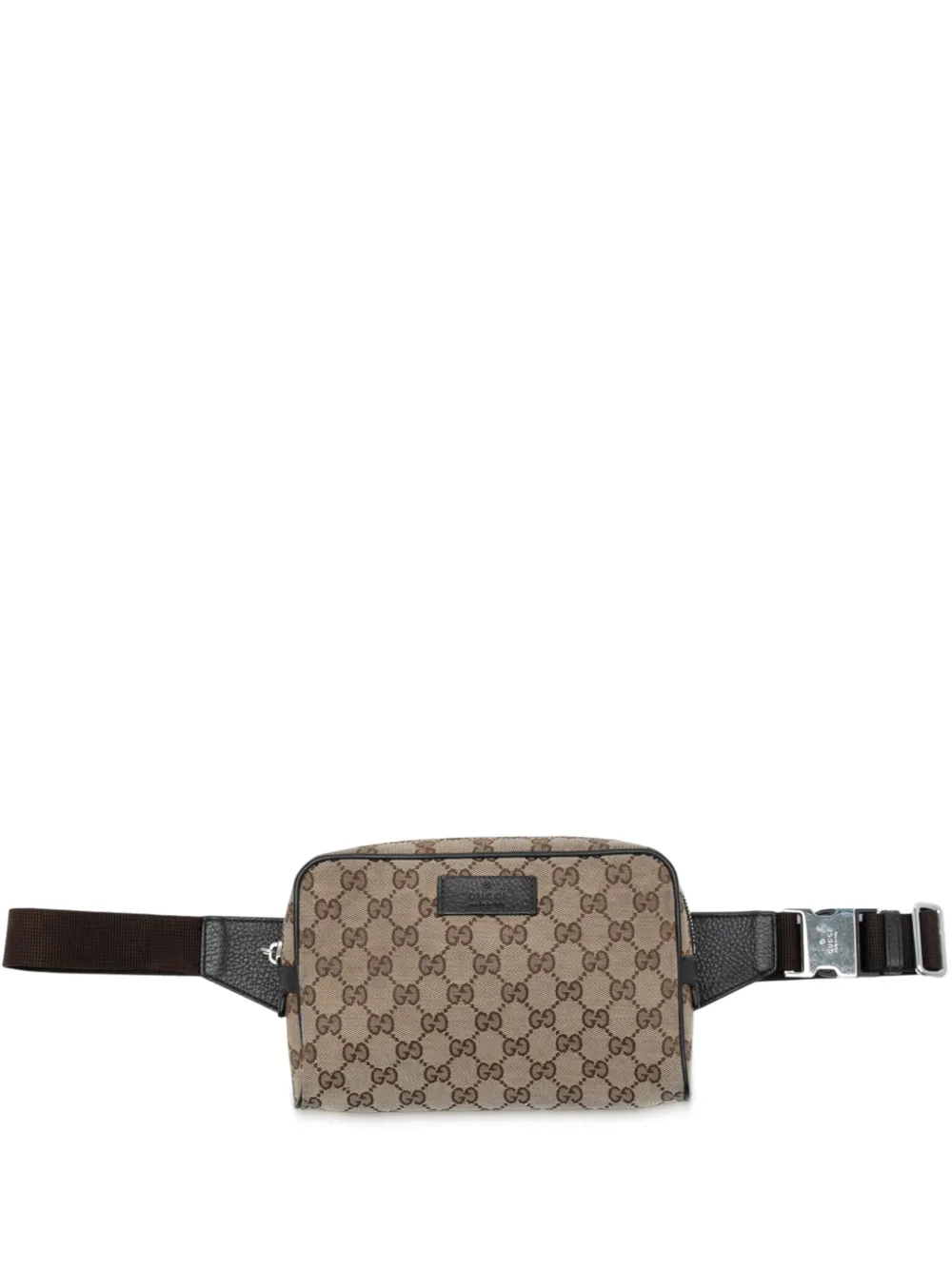 Pre-owned Gucci 2016-2025 Gg Canvas Belt Bag In Brown
