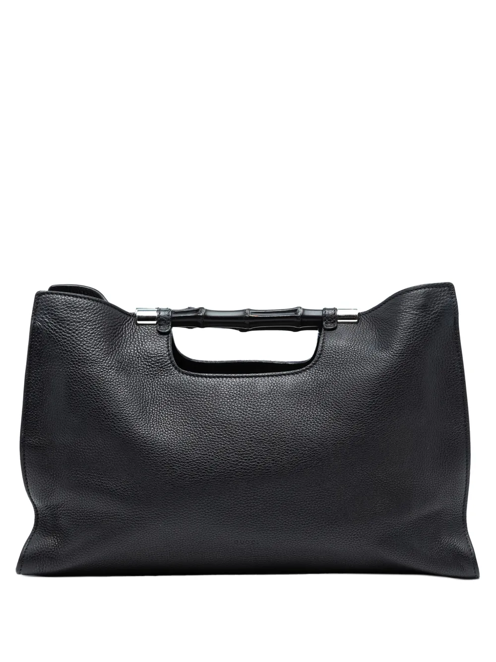 Gucci Pre-Owned 2000-2015 Medium Calfskin Bamboo Daily Shopper satchel - Black