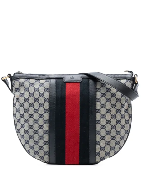 Gucci Pre-Owned 2016-2025 Medium GG Canvas Web Half Moon crossbody bag