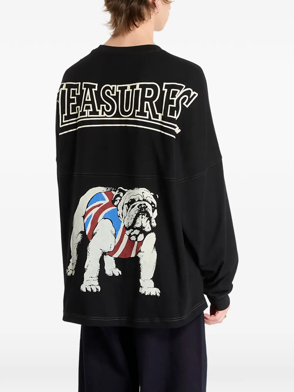 Pleasures T-shirt met lange mouwen en patroon Zwart