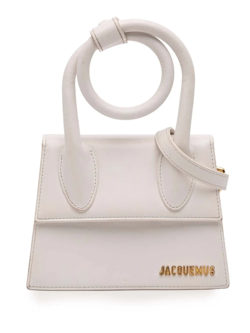 Pre-owned Jacquemus 2021-2025 Le Chiquito Noeud Satchel In White
