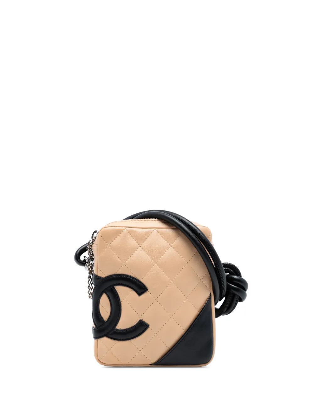 CHANEL Pre-Owned 2004-2005 Mini Lambskin Cambon Ligne crossbody bag - Marrone