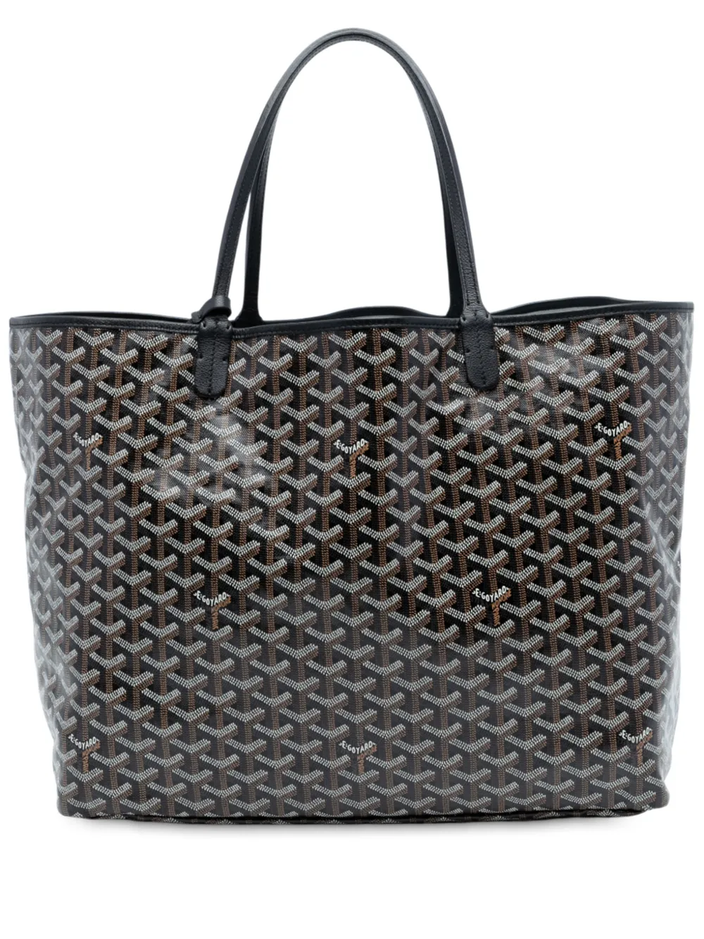 Pre-owned Goyard 2019 Ine Saint Louis Gm Tote Bag In Black