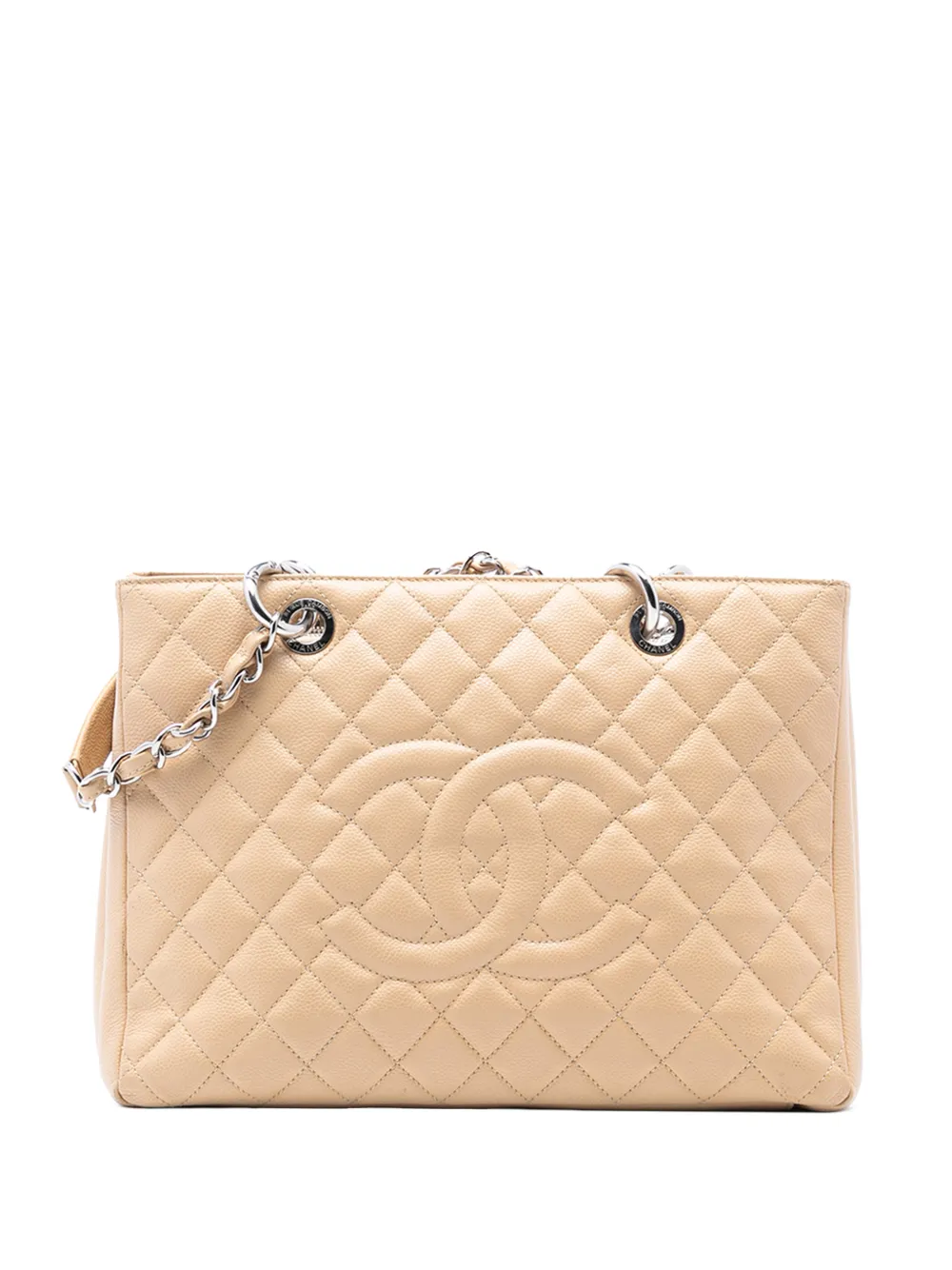 CHANEL Pre-Owned 2012-2013 Caviar Grand Shopping tote bag - Marrone