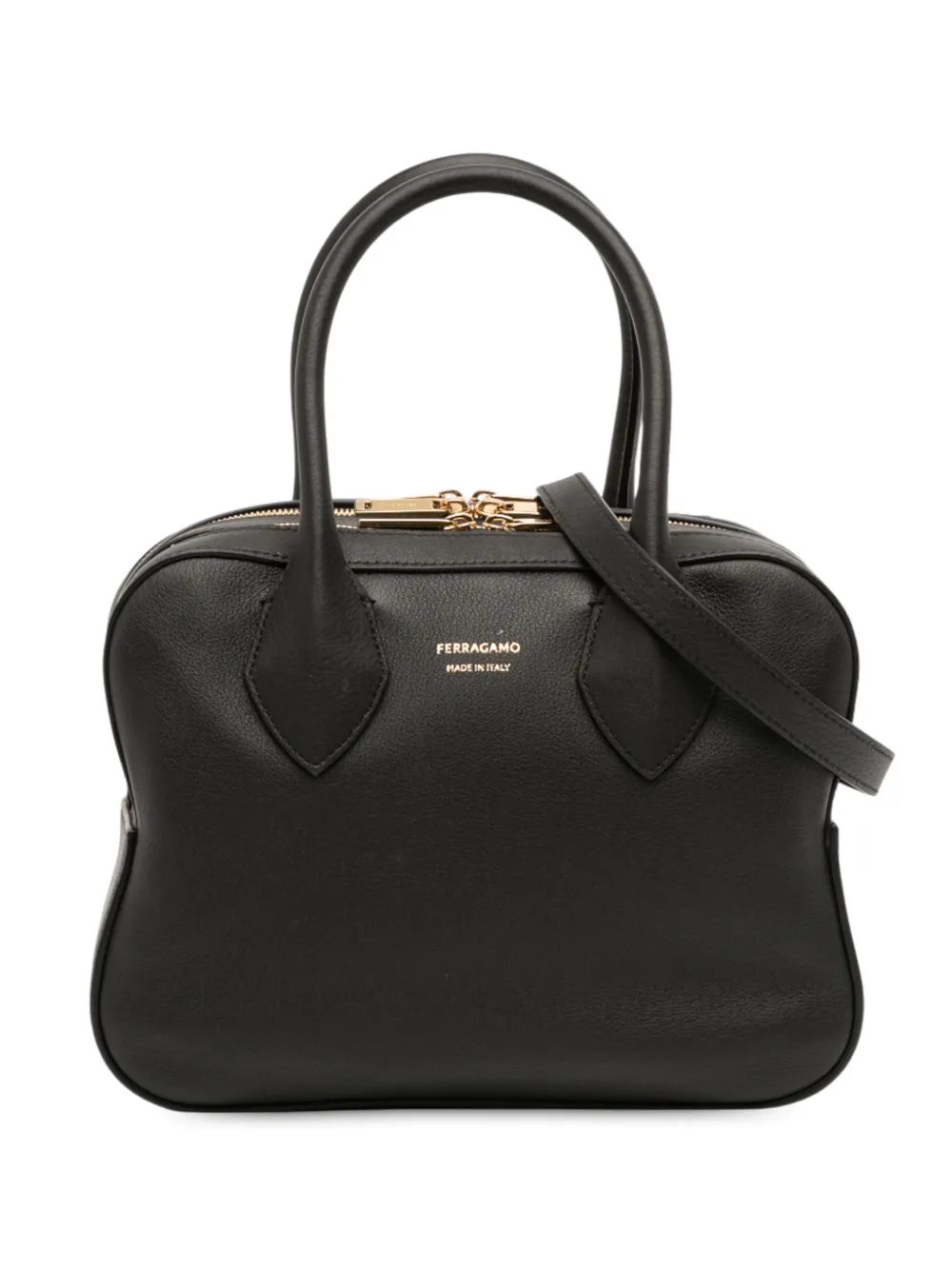 Ferragamo Pre-Owned 2000-2025 Mini Leather Star satchel - Nero