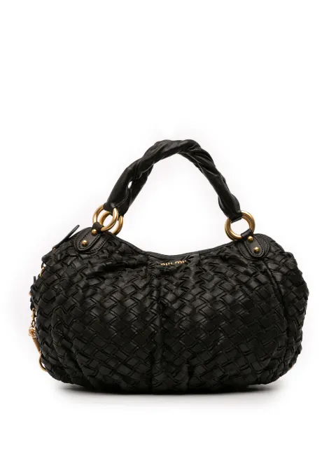 Miu Miu Pre-Owned 2010 Woven Leather Shopping tote bag