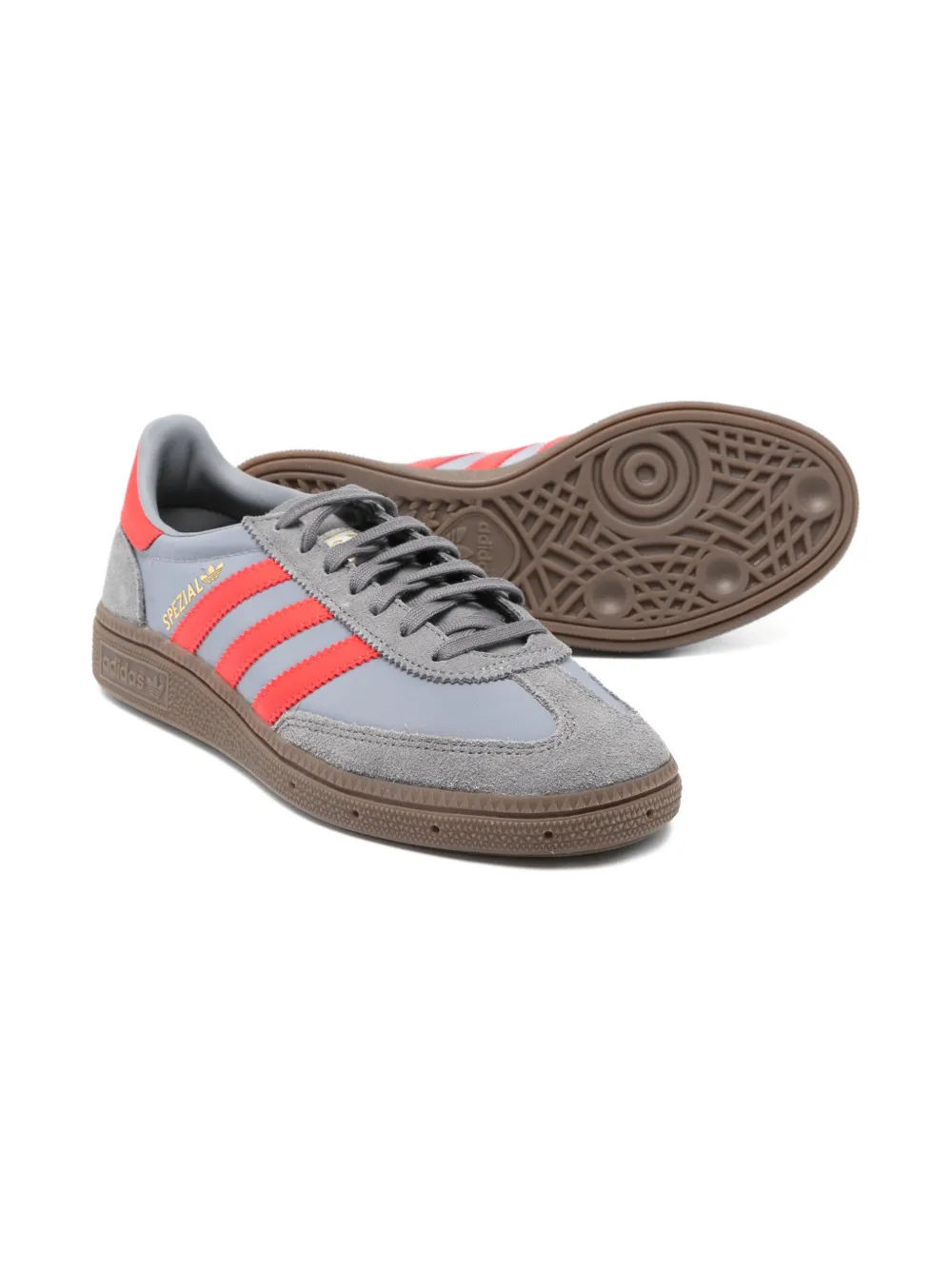 Adidas Kids Handball Spezial leren sneakers met drie strepen - Grijs