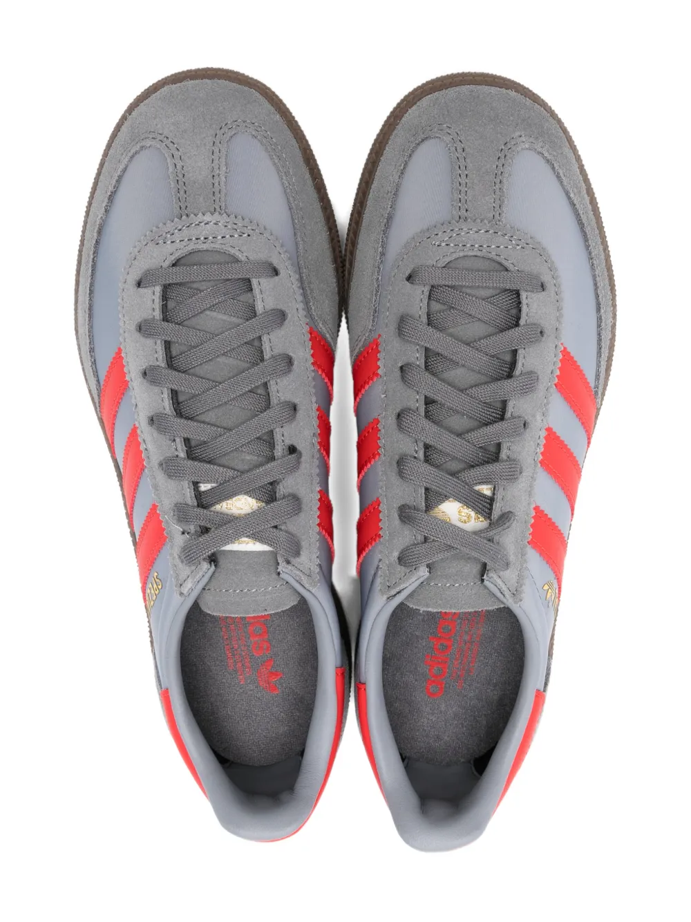 adidas Kids Handball Spezial leren sneakers met drie strepen Grijs