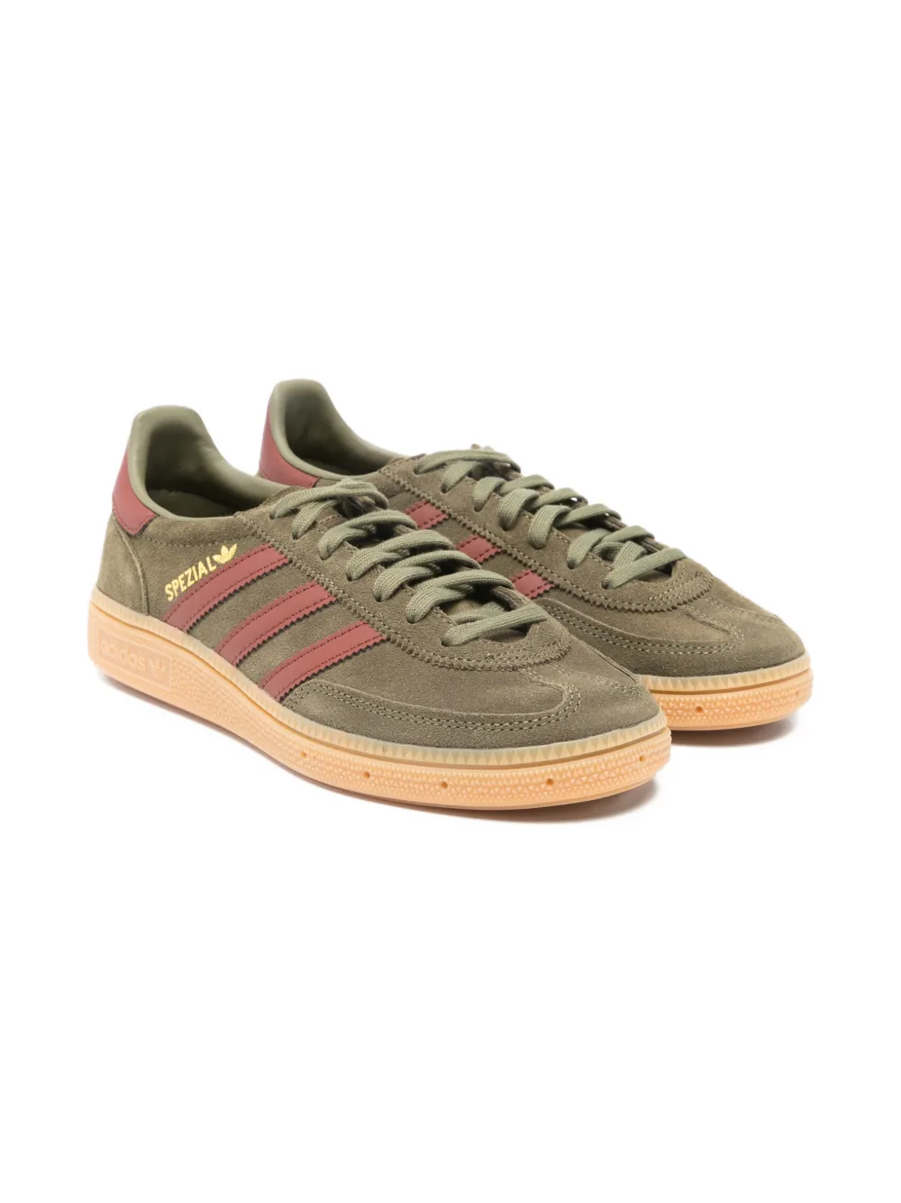 adidas Kids Handball Spezial 3-Stripes leather sneakers - Verde