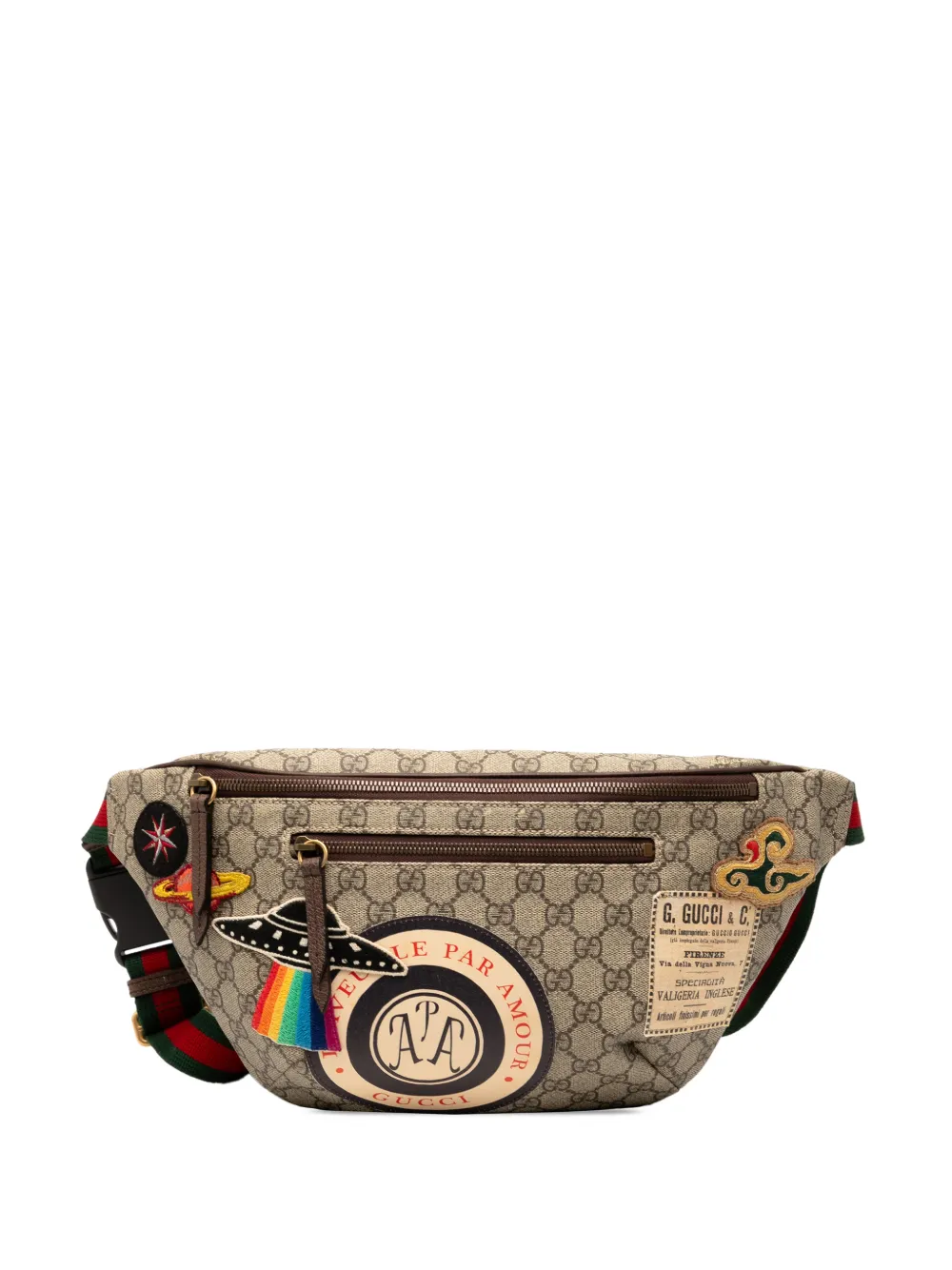 Gucci Pre-Owned 2016-2025 GG Supreme Courrier belt bag - Marrone