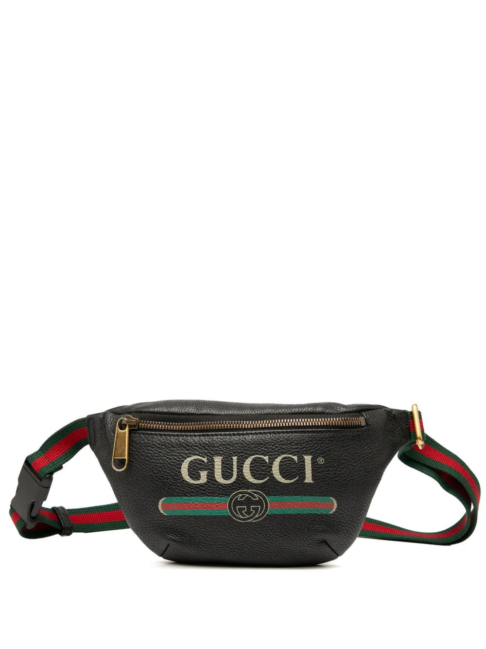 Gucci Pre-Owned 2000-2015 Small Grained Calfskin Logo belt bag - Nero
