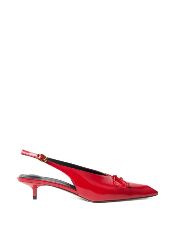 Jacquemus The Cubisto Slingbacks Pumps in Red