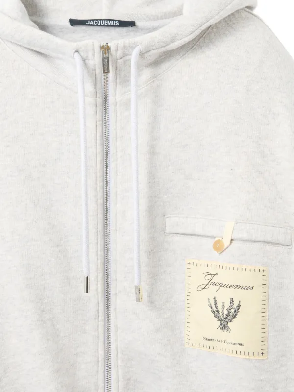 JACQUEMUS 24SS ジップアップパーカー JACQUEMUS: Black La Casa 'The Gros Grain zipped' Hoodie | SSENSE