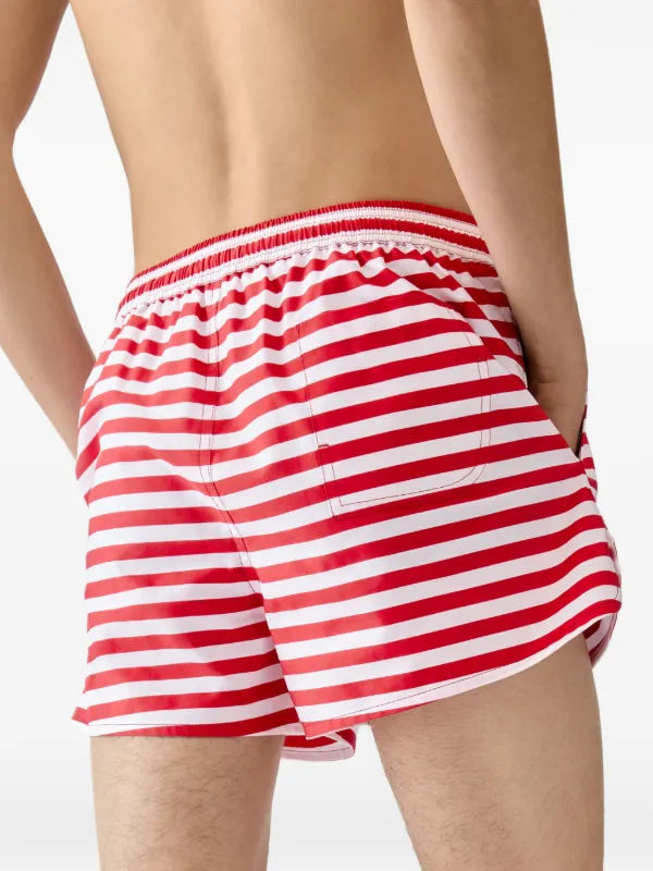 Jacquemus Puntini Striped Swim Shorts | Red | FARFETCH