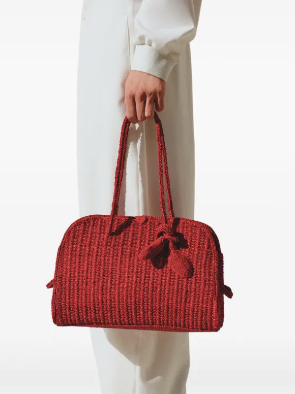 Jacquemus Turismo Raffia Bag | Red | FARFETCH