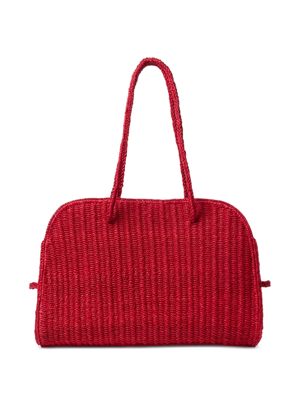 Jacquemus Turismo raffia tas Rood