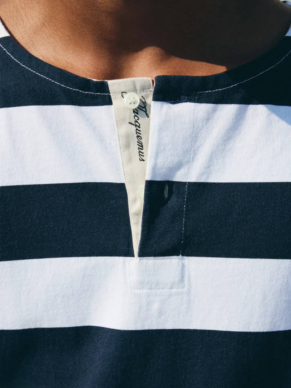 Jacquemus Marinière horizontal-stripe Polo Shirt | Blue | FARFETCH