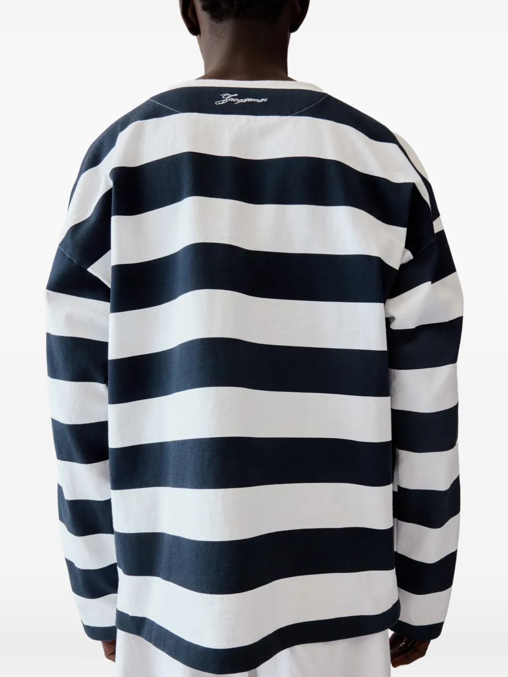 Jacquemus Marinière poloshirt met horizontale streep Blauw