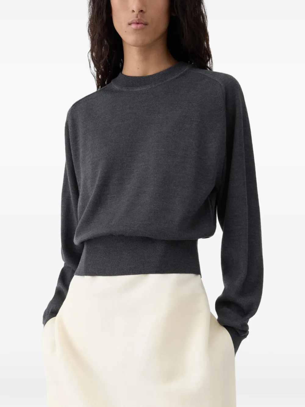 Jacquemus The J sweater monogram Grijs
