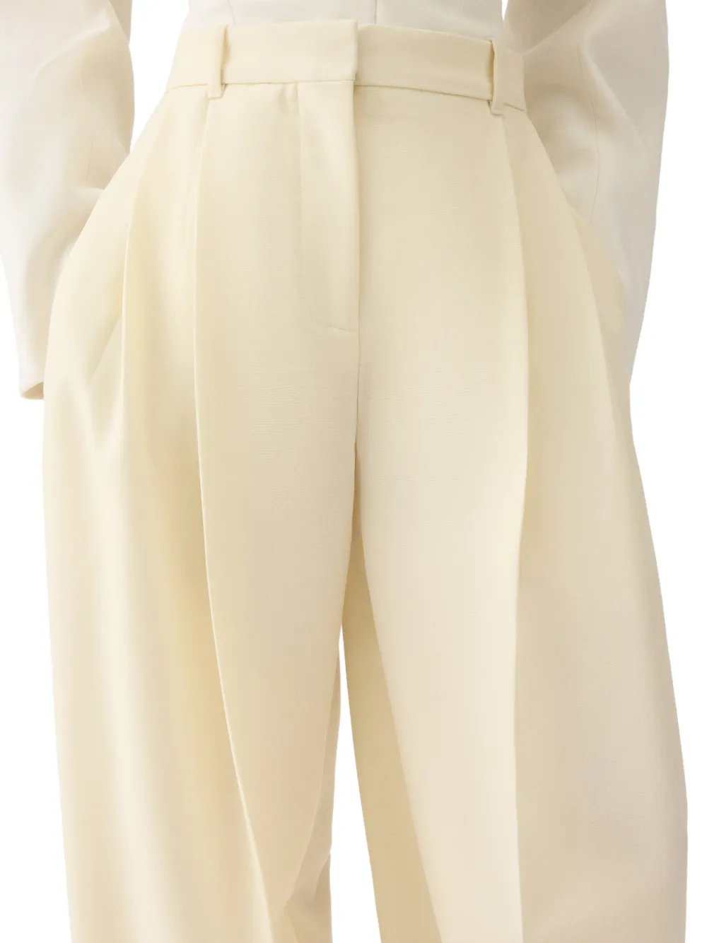 Jacquemus Palazzo plooibroek Beige