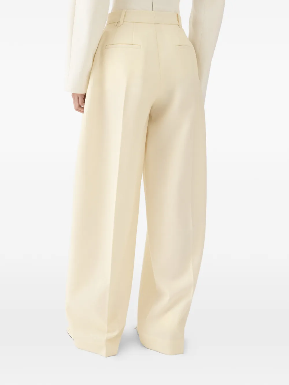 Jacquemus Palazzo plooibroek Beige
