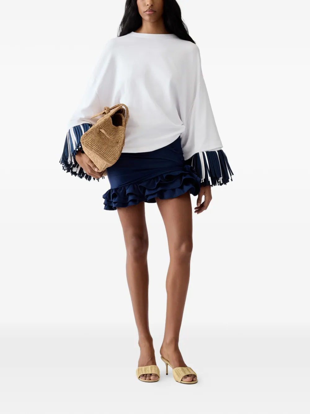Jacquemus The Cabana T-shirt met franje Wit