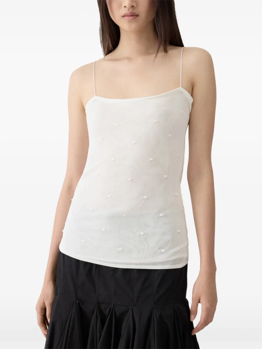  Jacquemus La Plumetis Tank Top - Neutrals 