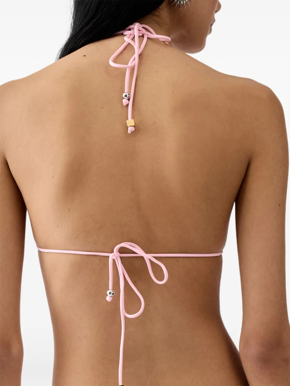 Jacquemus Triangel bikinitop Roze