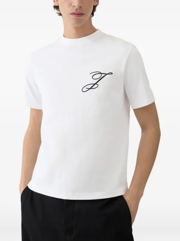 Jacquemus logo-embroidered T-shirt | White | FARFETCH JO
