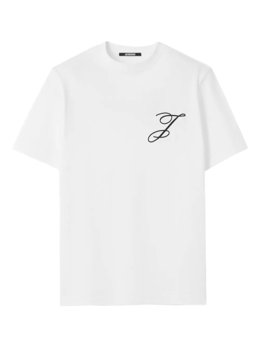 Jacquemus logo-embroidered T-shirt - Weiß