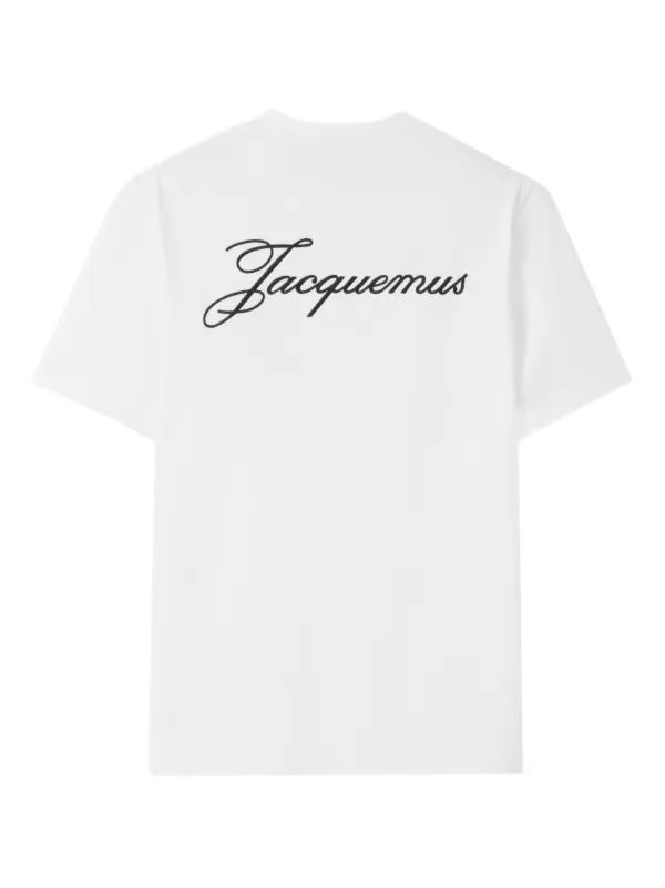 Jacquemus logo-embroidered T-shirt | White | FARFETCH JO