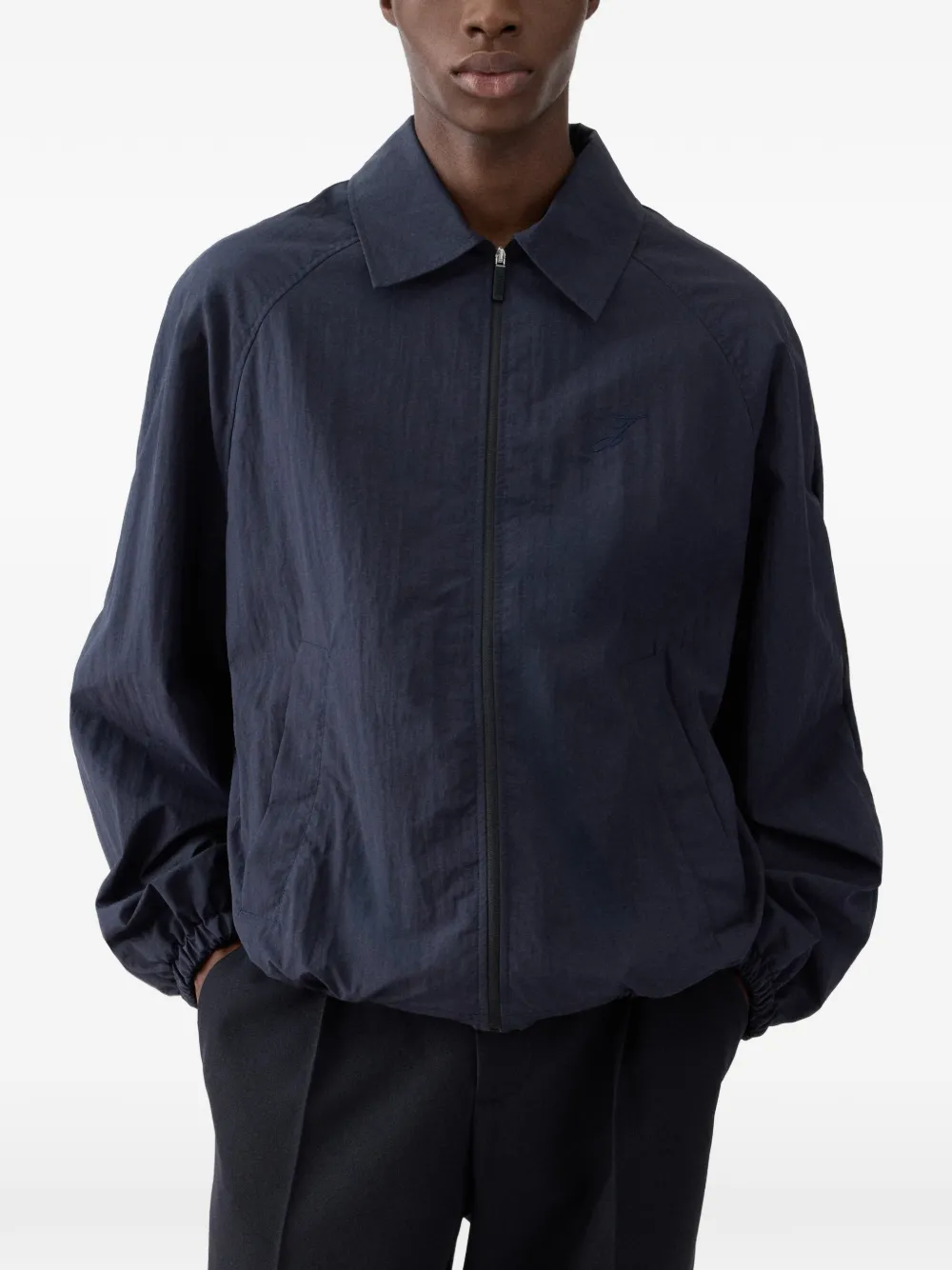  Jacquemus Zip Embroidered Jacket - Blue 